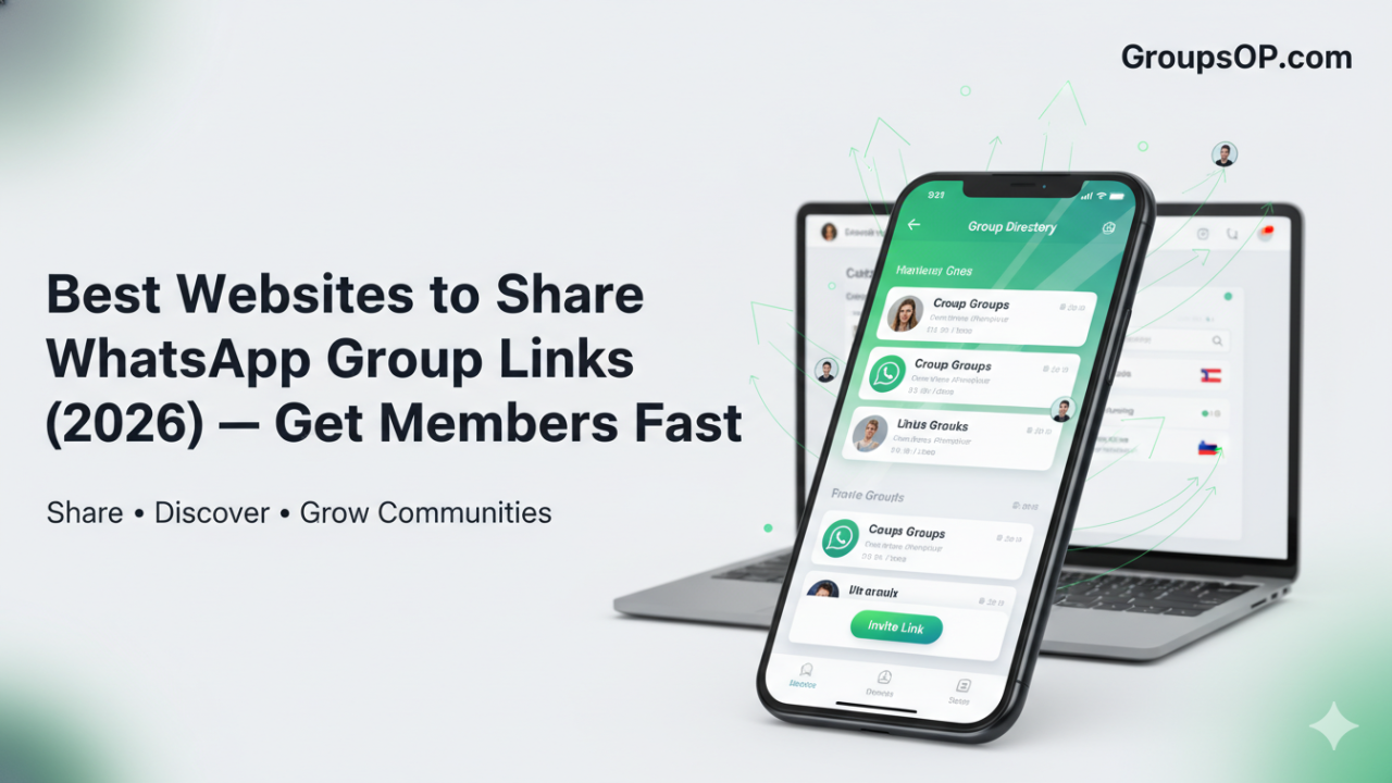 Best Websites to Share WhatsApp Group Links (2026) — Get Members Fast